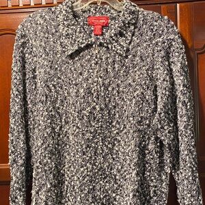 Venezia Jeans Monochrome Knit zip front sweater